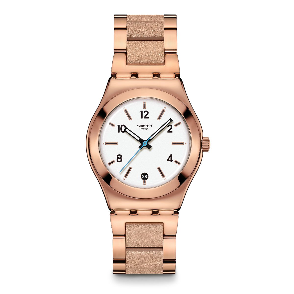 SWATCH - Reloj Swatch Unisex Essence Of Rose. Relojes Acero Inoxidable Oro Rosa YLG414G