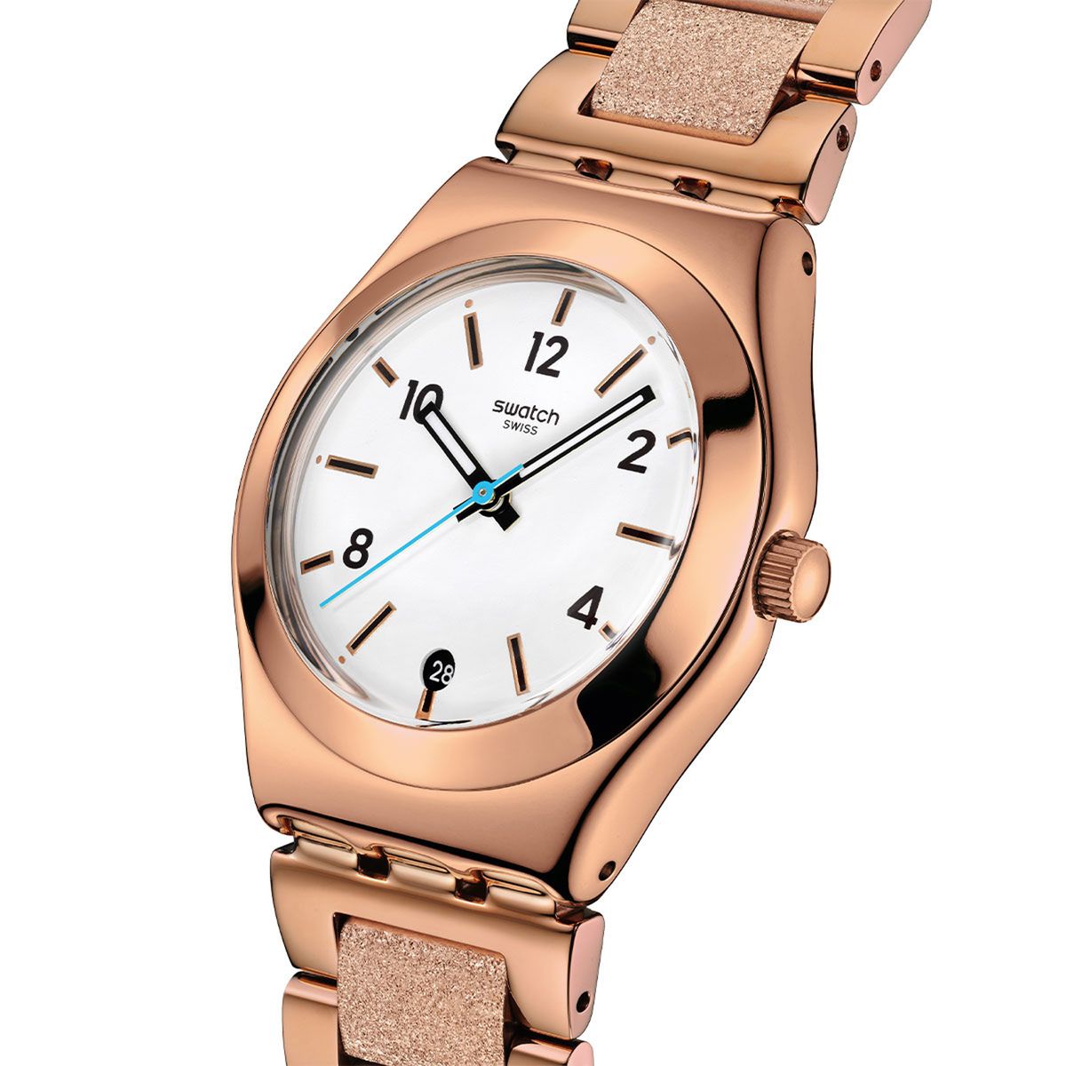 SWATCH - Reloj Swatch Unisex Essence Of Rose. Relojes Acero Inoxidable Oro Rosa YLG414G