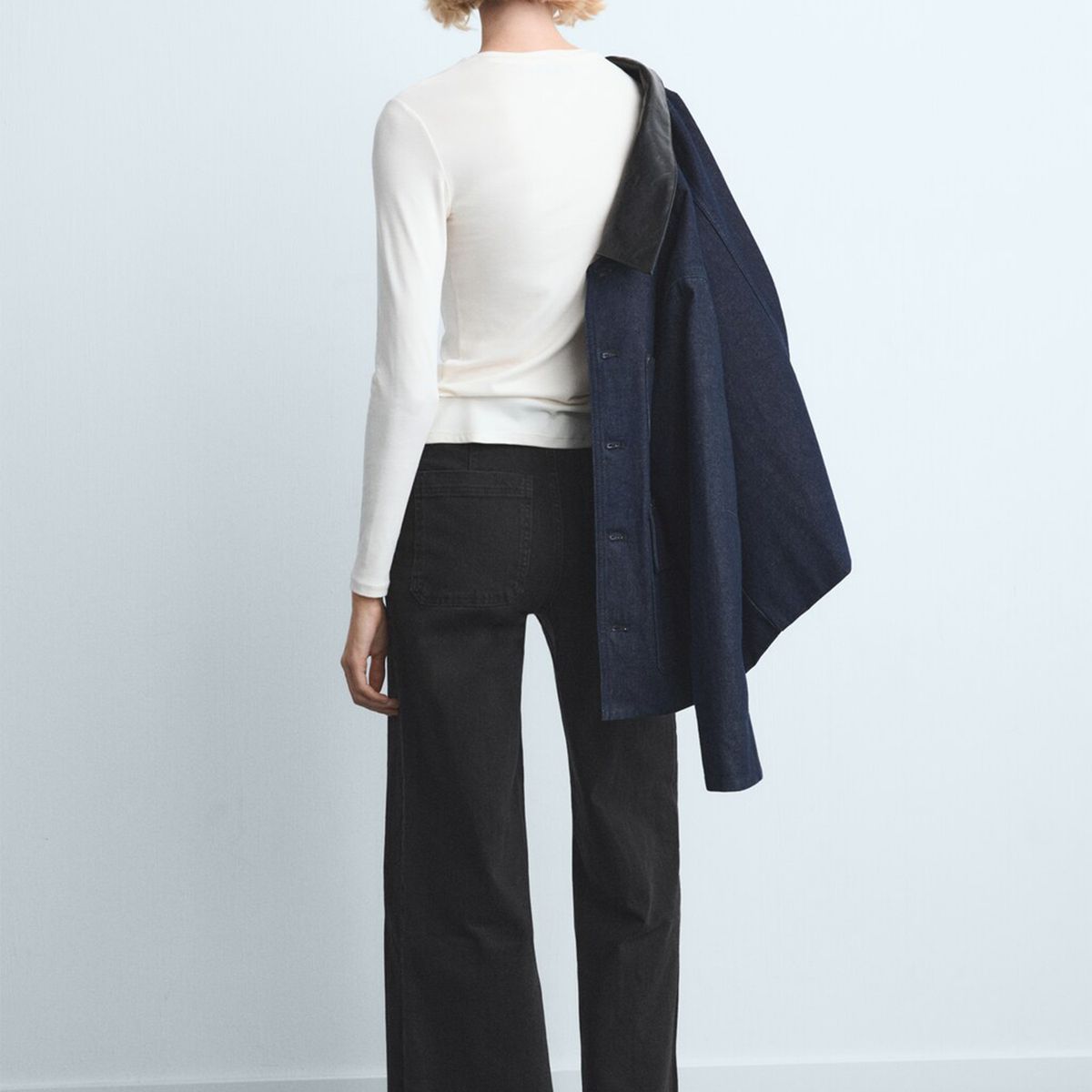 MANGO - Jean Recto Mujer Tiro alto Mango