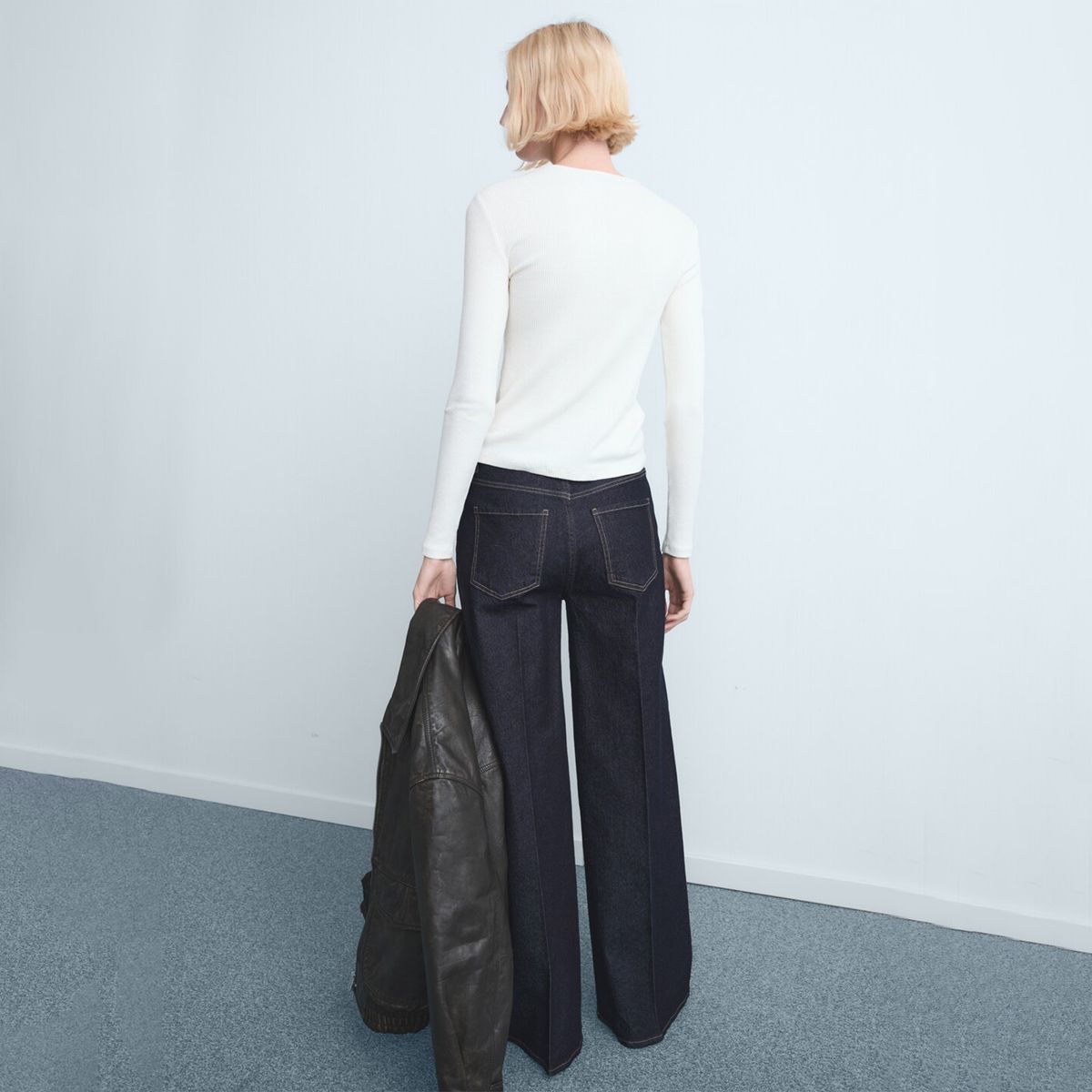 MANGO - Jean Wide leg Mujer Tiro alto Mango