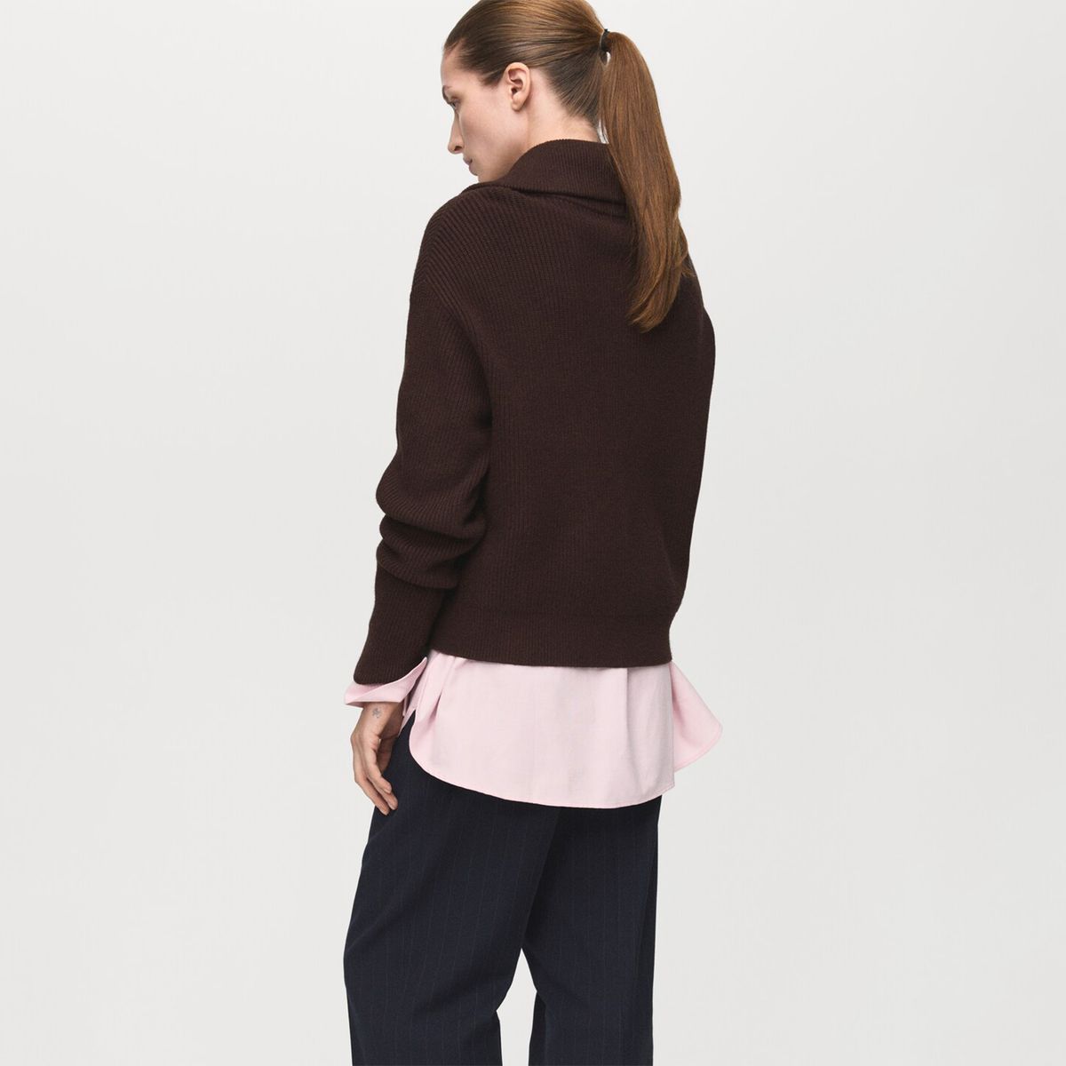 MANGO - Saco Mujer Tejido Mango