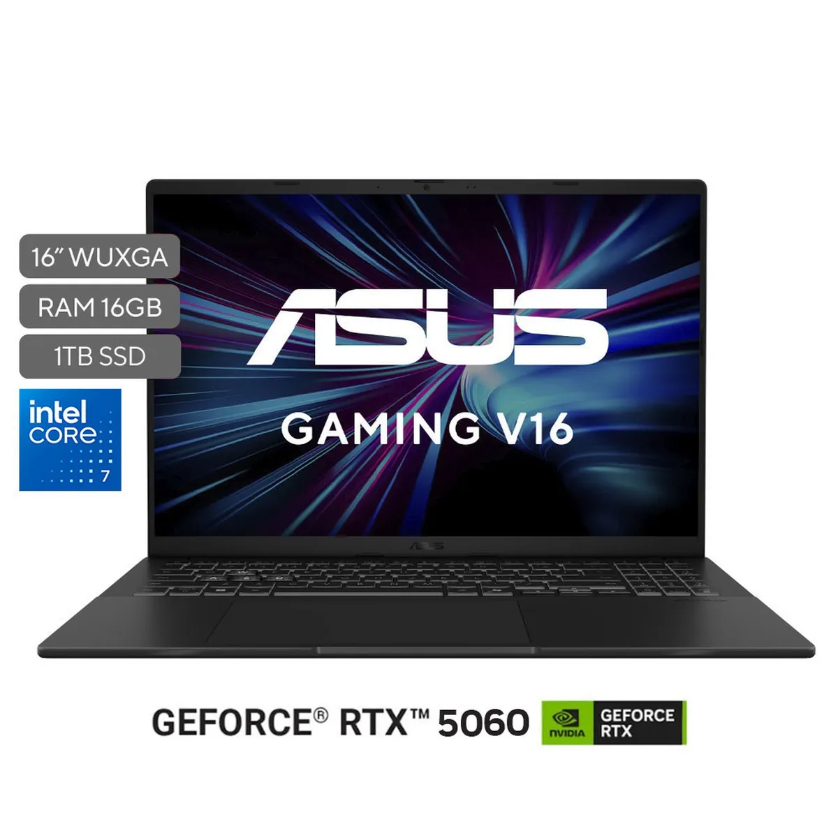 ASUS - Portátil Gamer ASUS V16 |Intel Core 7 | DDR5 16GB| 1 TB SSD de almacenamiento | Windows 11 |16 Pulgadas | V3607VM-RP007W | Computador portátil