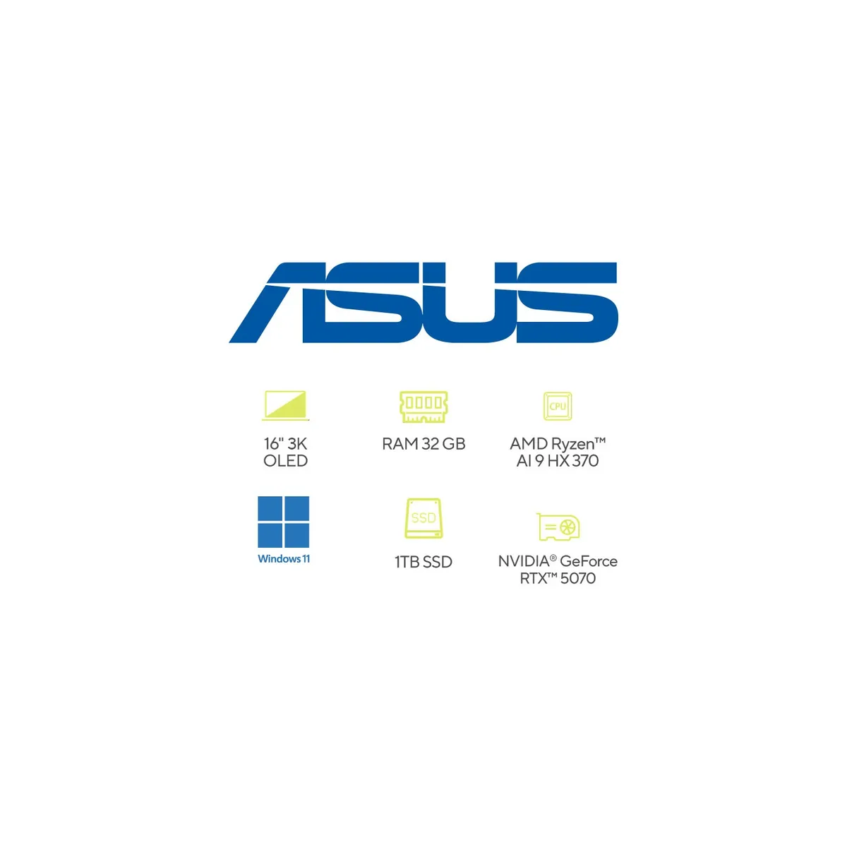 ASUS - Portátil ASUS ProArt P16  | AMD Ryzen AI 9| LPDDR5 32GB| 1 TB SSD de almacenamiento | Windows 11 |16 Pulgadas |H7606WP-RJ183W |  Computador portátil