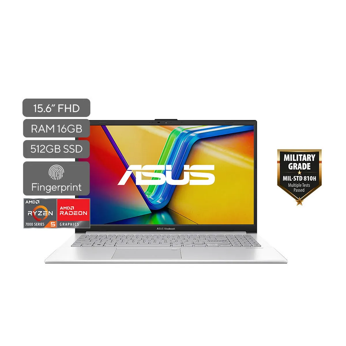 ASUS - Portátil ASUS Vivobook Go 15  | Ryzen 5 | LPDDR5 16GB| 512 GB SSD de almacenamiento | Windows 11 |15.6 Pulgadas |E1504FA-BQ2602W |  Computador portátil