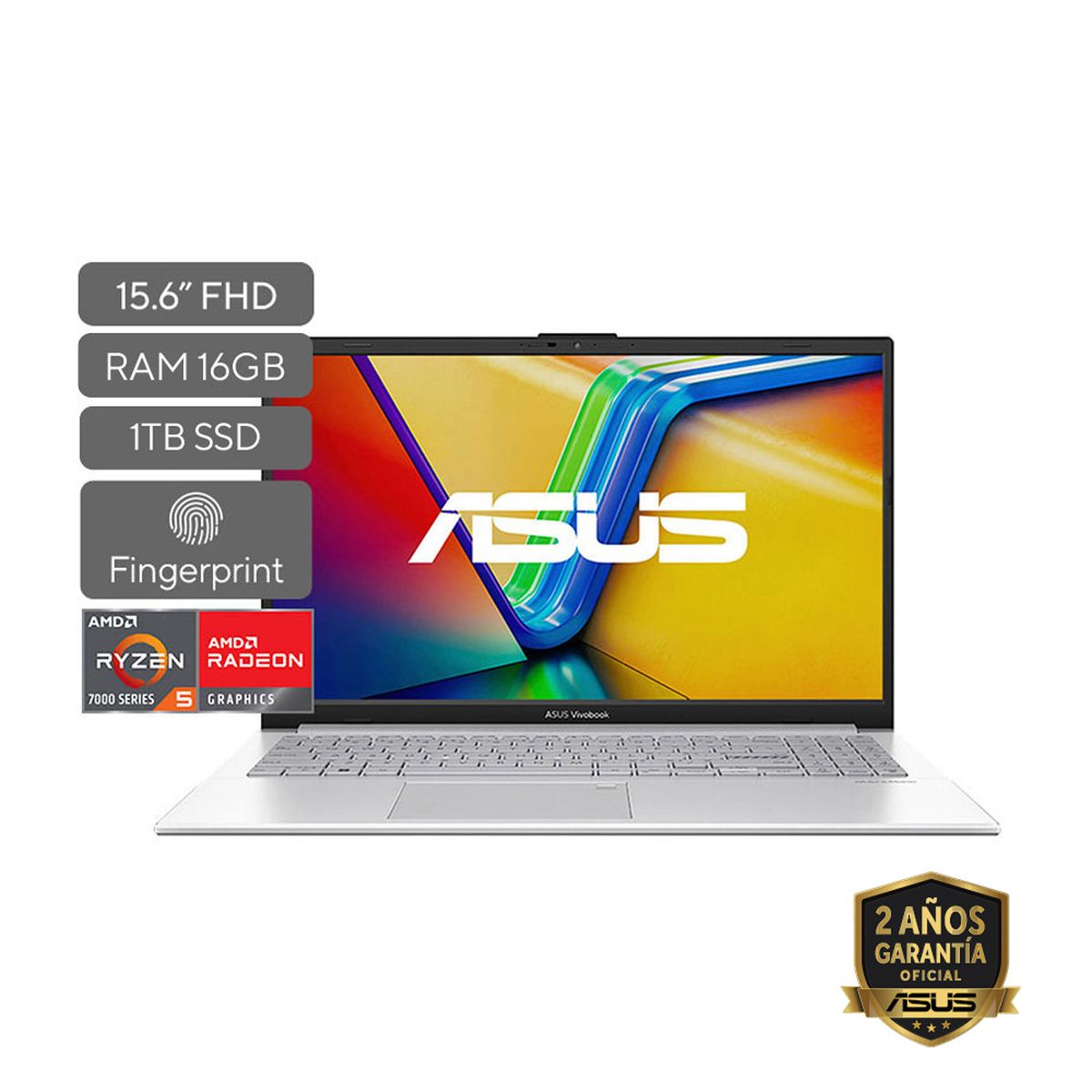 ASUS - Portátil ASUS Vivobook Go 15  | Ryzen 5 | LPDDR5 16GB|  1TB SSD de almacenamiento | Windows 11 |15.6 Pulgadas |E1504FA-BQ2603W |  Computador portátil