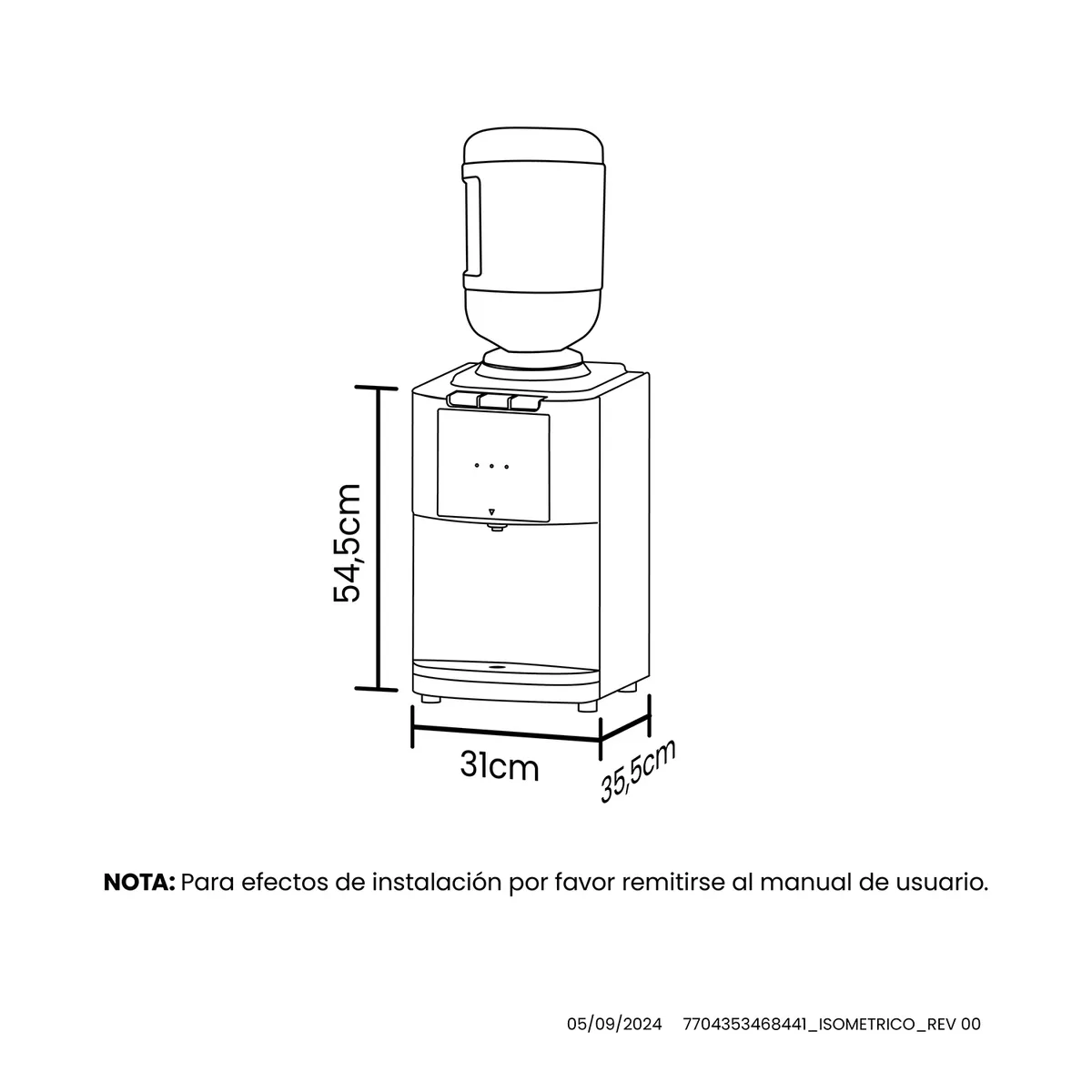 HACEB - Dispensador de agua de mesa plateado HACEB
