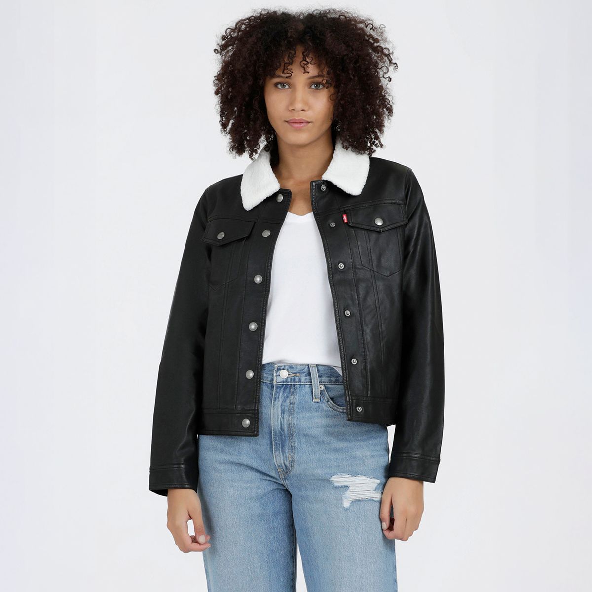 LEVIS - Chaqueta Mujer Efecto cuero Levis