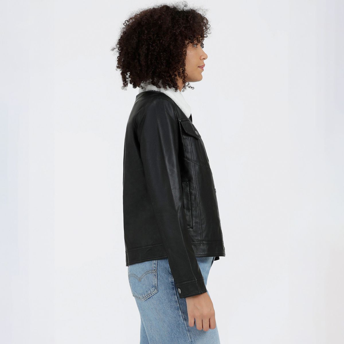LEVIS - Chaqueta Mujer Efecto cuero Levis