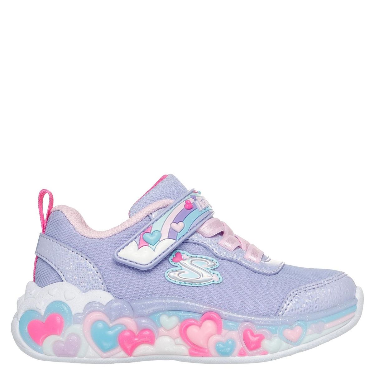 SKECHERS - Tenis con luces Skechers Eternal Heart Lights Niña con Velcro