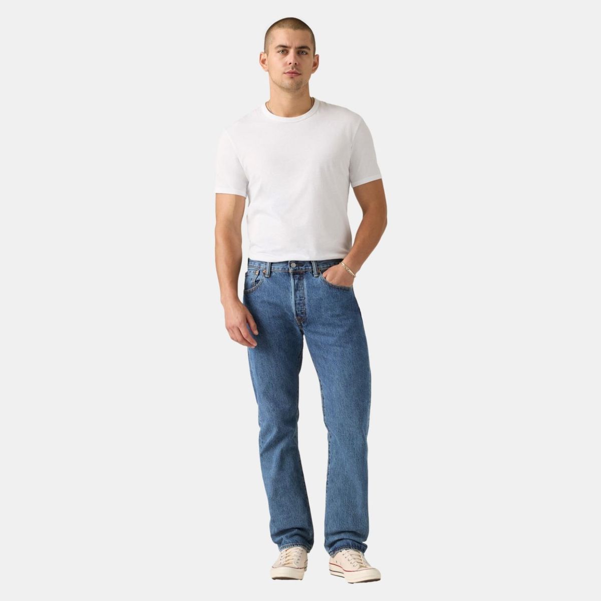 LEVIS - Jean 5 Bolsillos Hombre Recto 501 Largo 32 Levis