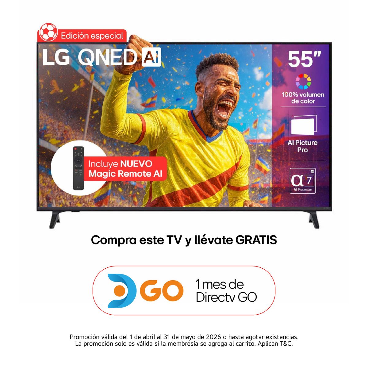 LG - Televisor | LG | 55 pulgadas | 4K Ultra HD QNED | con IA Magic Remote | 55QNED73ASA