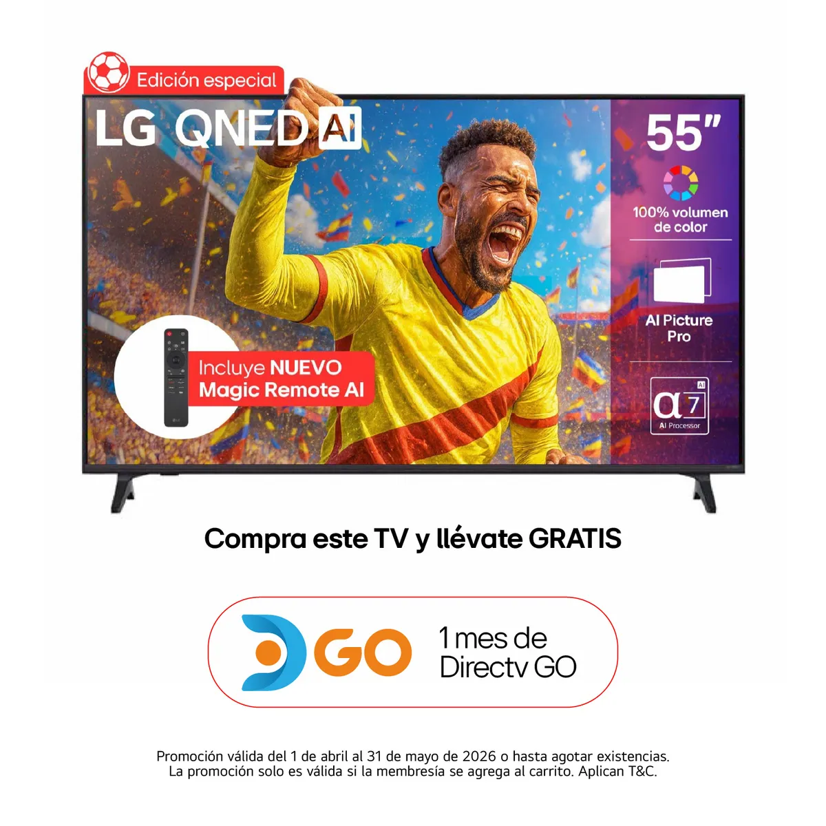 LG - Televisor | LG | 55 pulgadas | 4K Ultra HD QNED | con IA Magic Remote | 55QNED73ASA