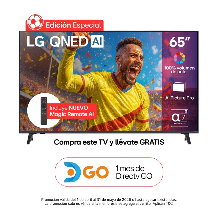 Televisor | LG | 65 pulgadas | 4K Ultra HD QNED | con IA Magic Remote | 65QNED73ASA