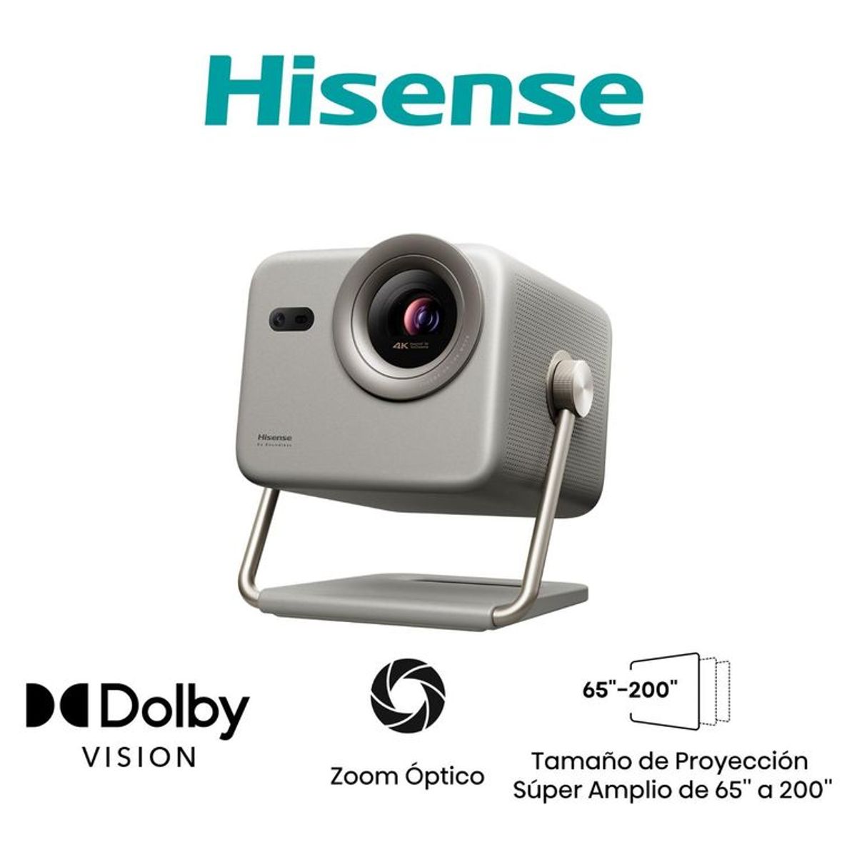 HISENSE - Mini Proyector Láser portátil Hisense | M2 Pro 4K | TriChroma 1300 ANSI Lúmenes