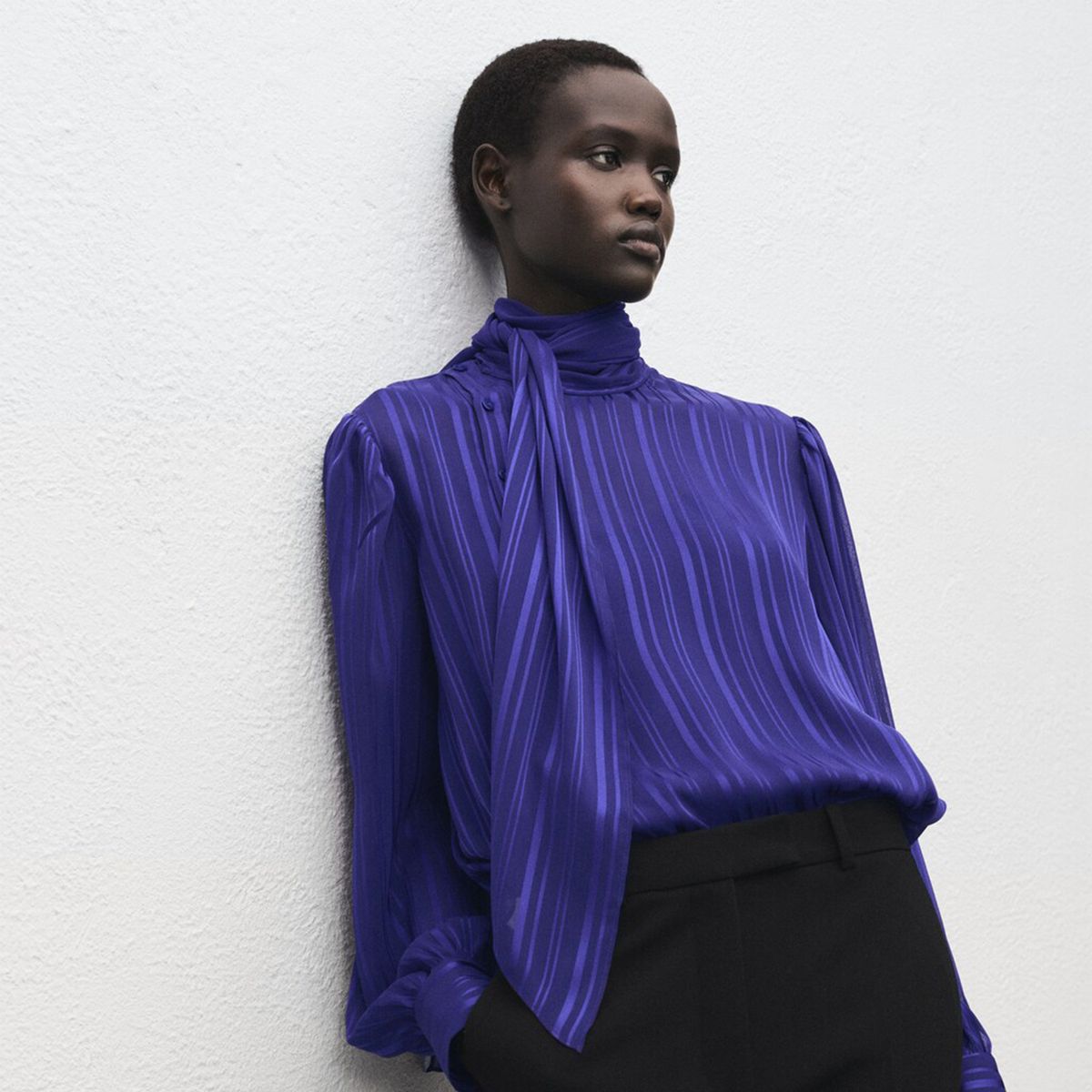 MANGO - Blusa Mujer Manga larga Mango