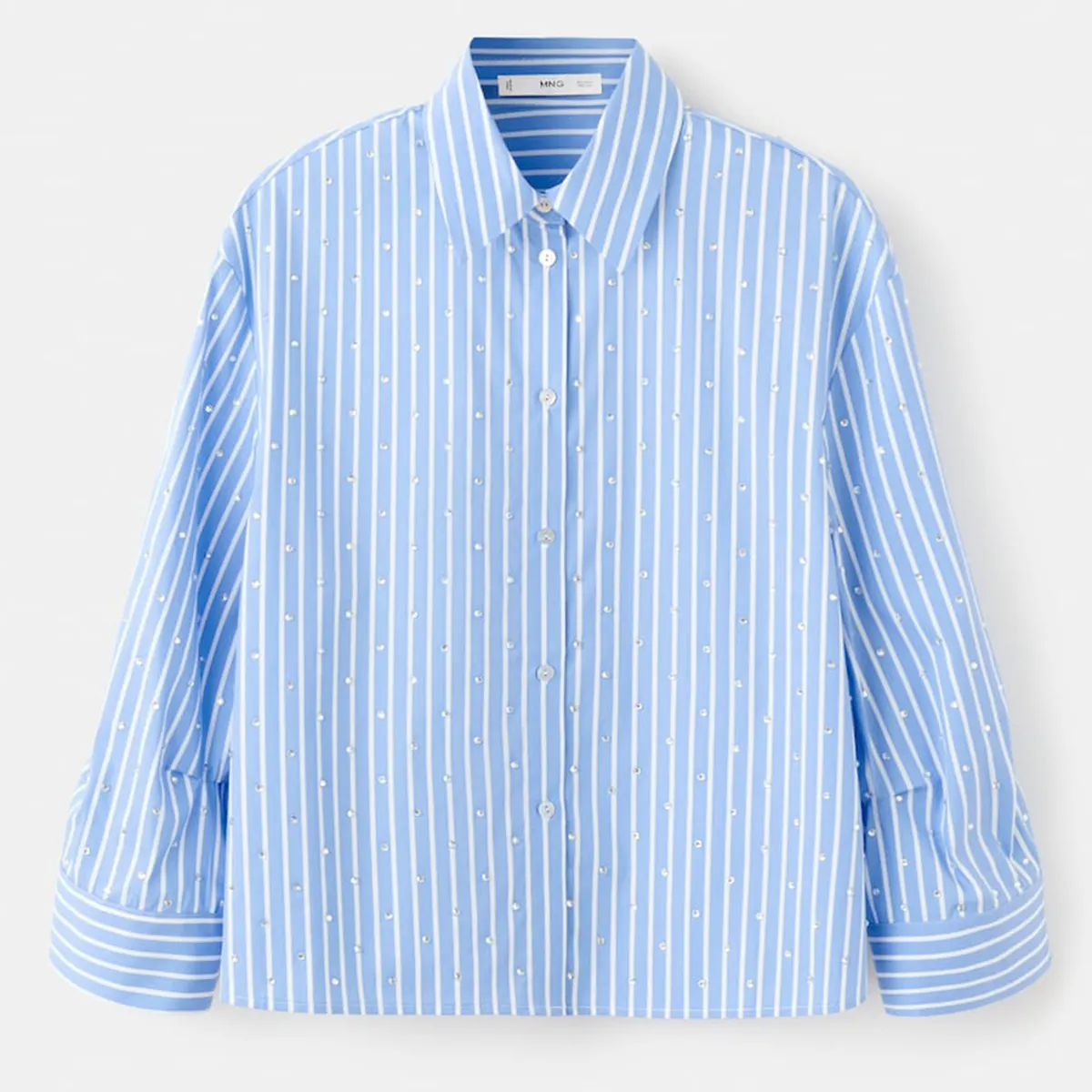 MANGO - Blusa Mujer de Rayas Manga larga Mango