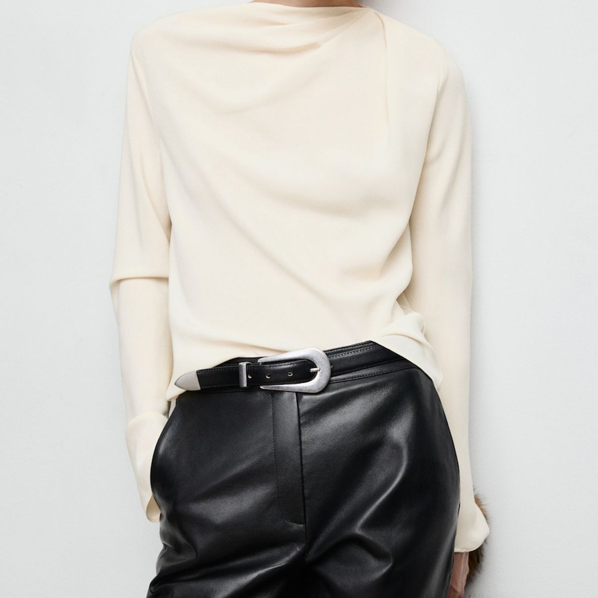 MANGO - Blusa Mujer Manga larga Mango