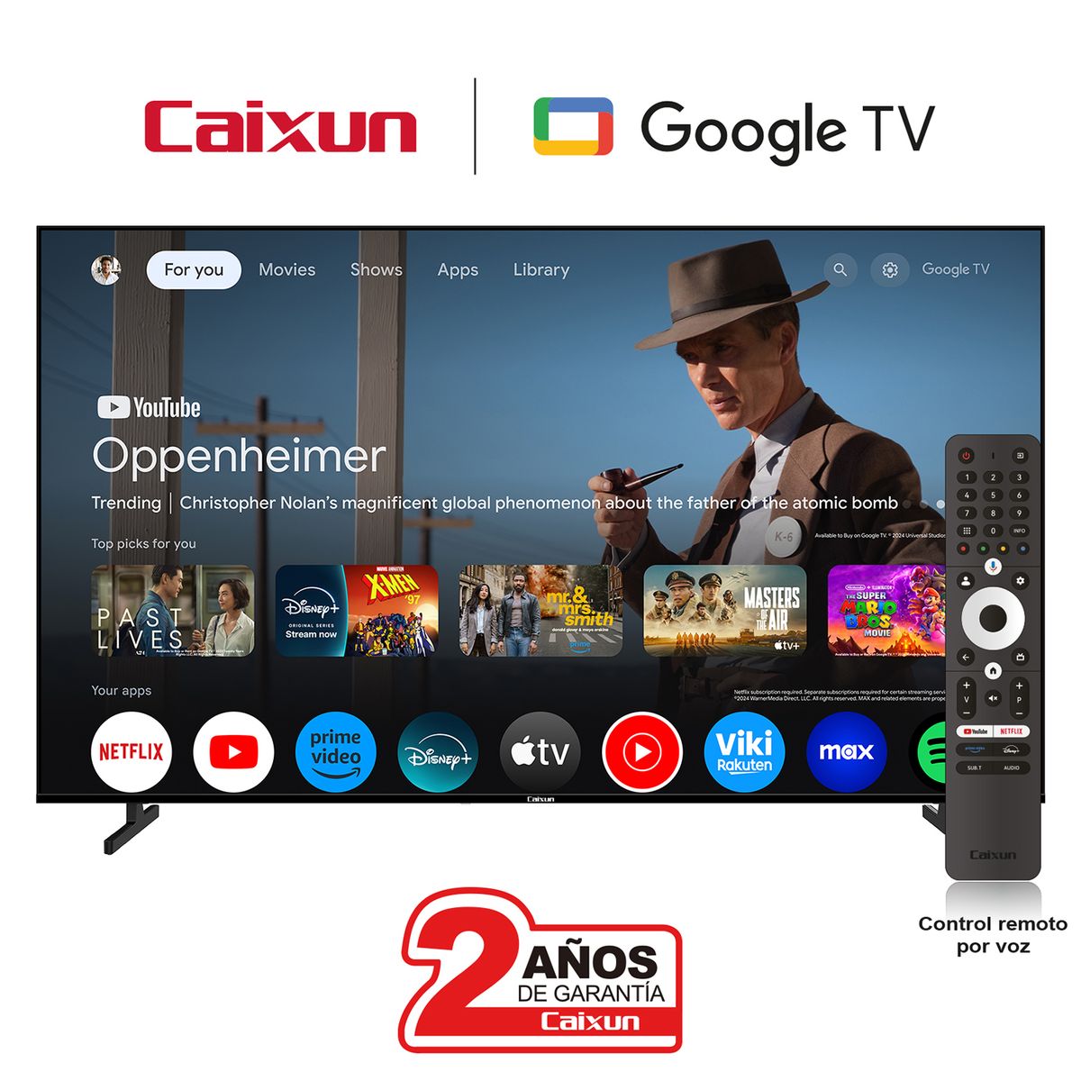 CAIXUN - Televisor | Caixun | 65 pulgadas | 4K UHD | 4K Ultra HD | C65KAUG