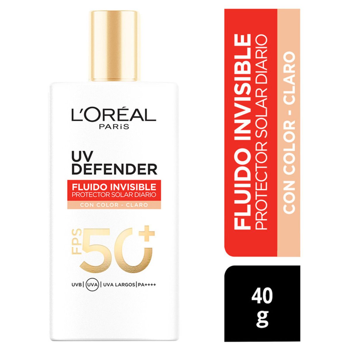 LOREAL PARIS - Bloqueador UV DEFENDER FLUIDO CLARA 40G EXP Crema LOREAL PARIS 40 gr