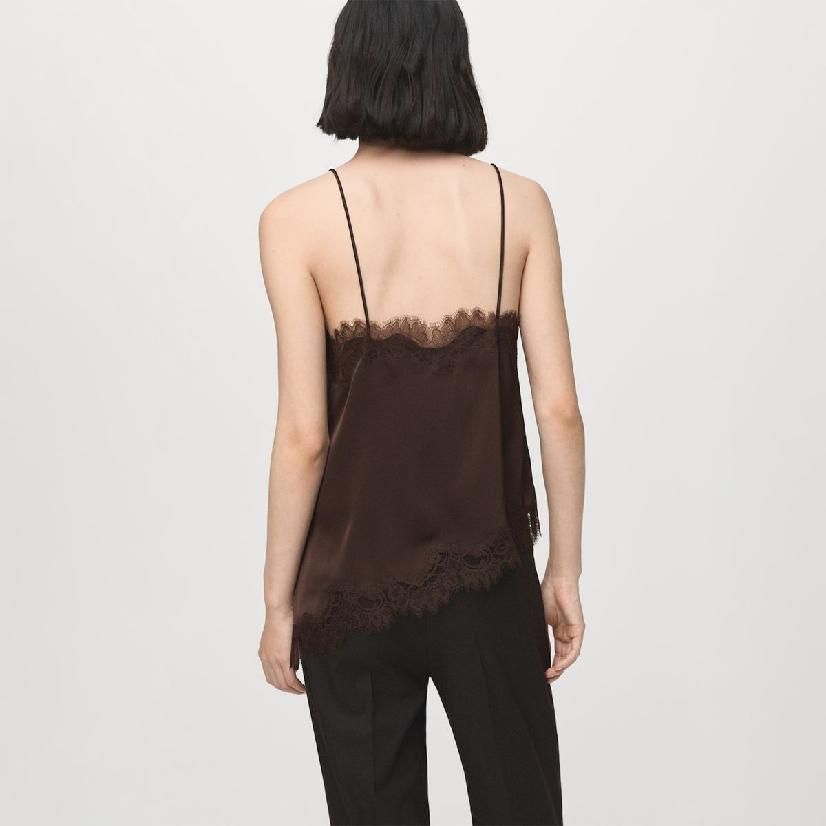 MANGO - Top Lencero asimétrico Mujer Sin mangas Mango