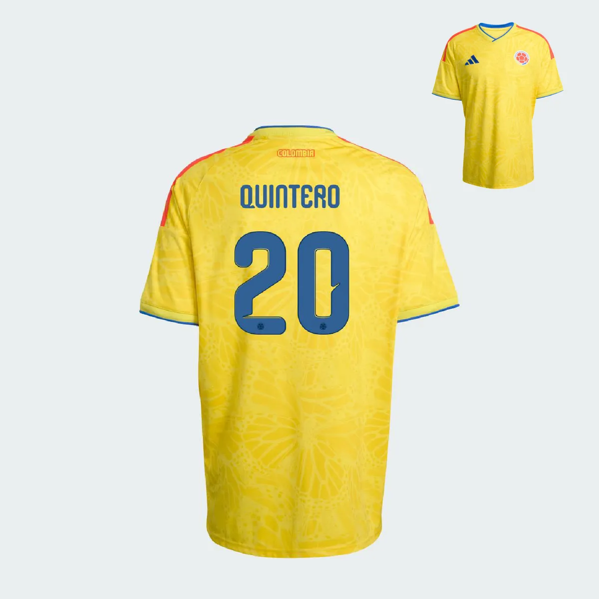 ADIDAS - Camiseta de Futbol Selección Colombia Mundial 2026 Dorsal Juan F Quintero
