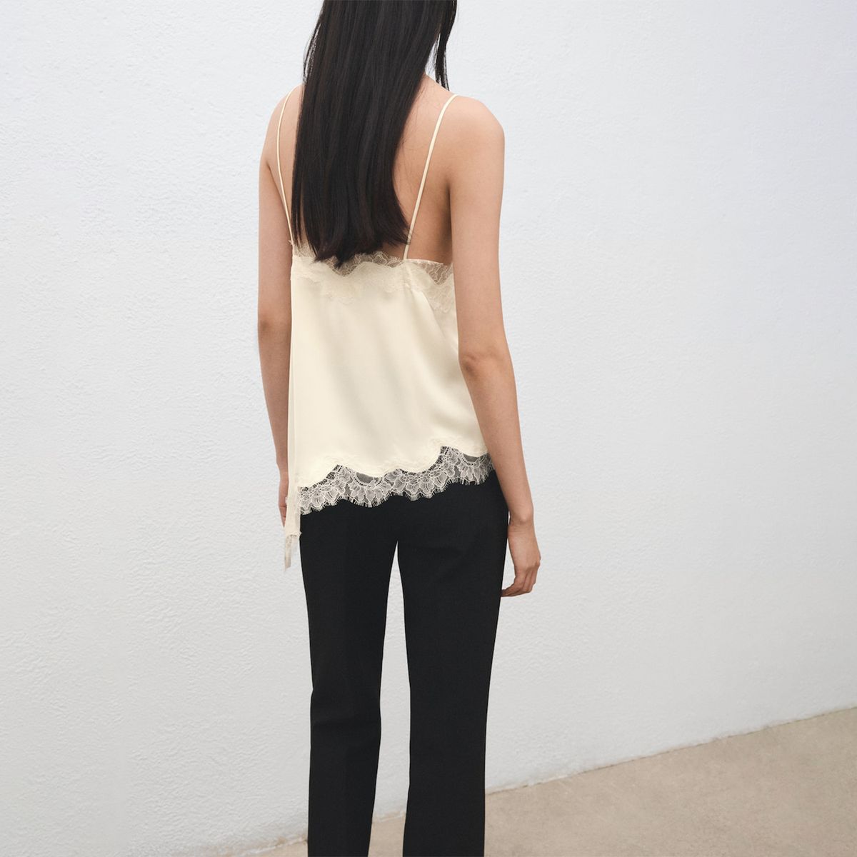 MANGO - Top Lencero asimétrico Mujer Sin mangas Mango