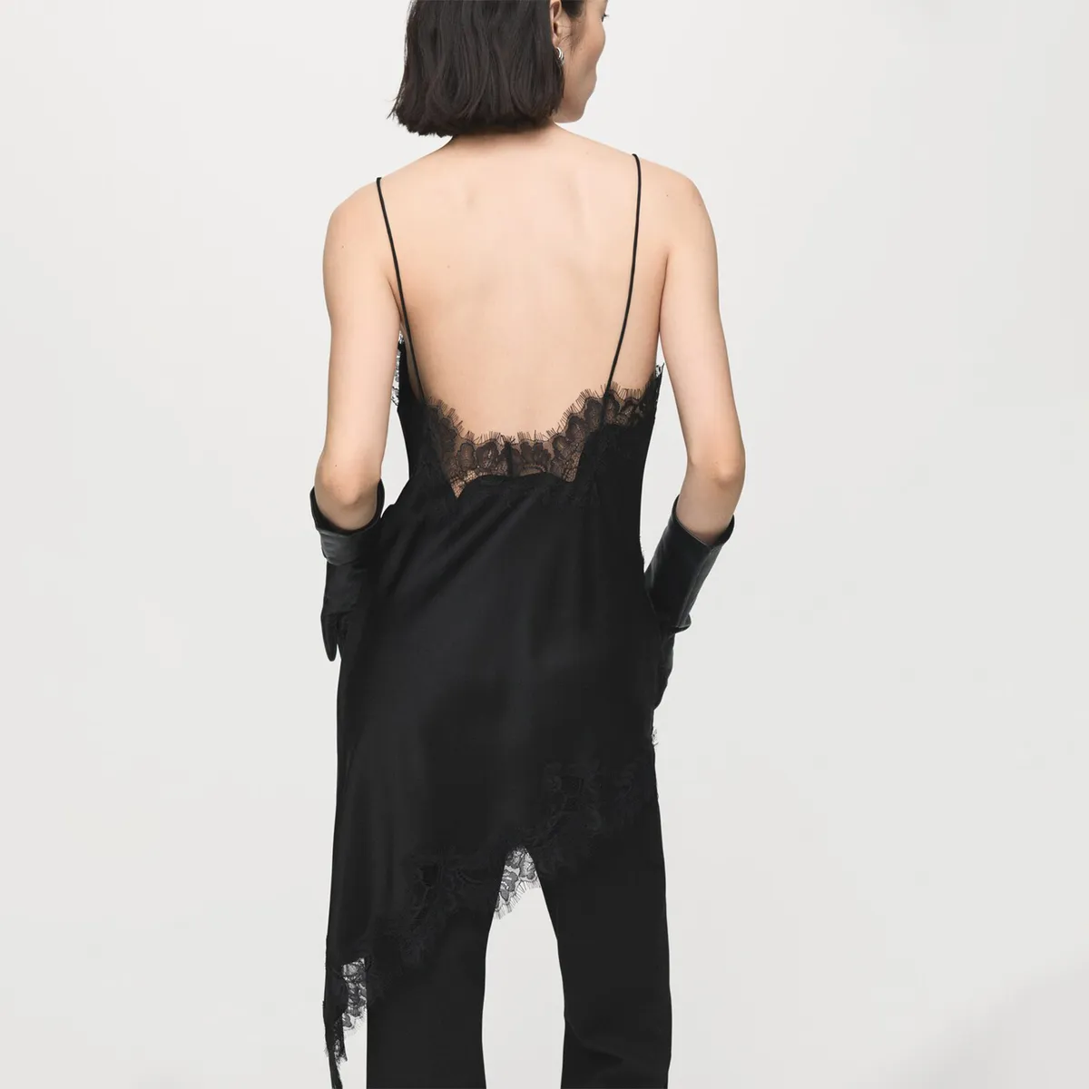 MANGO - Top Lencero asimétrico Mujer Sin mangas Mango