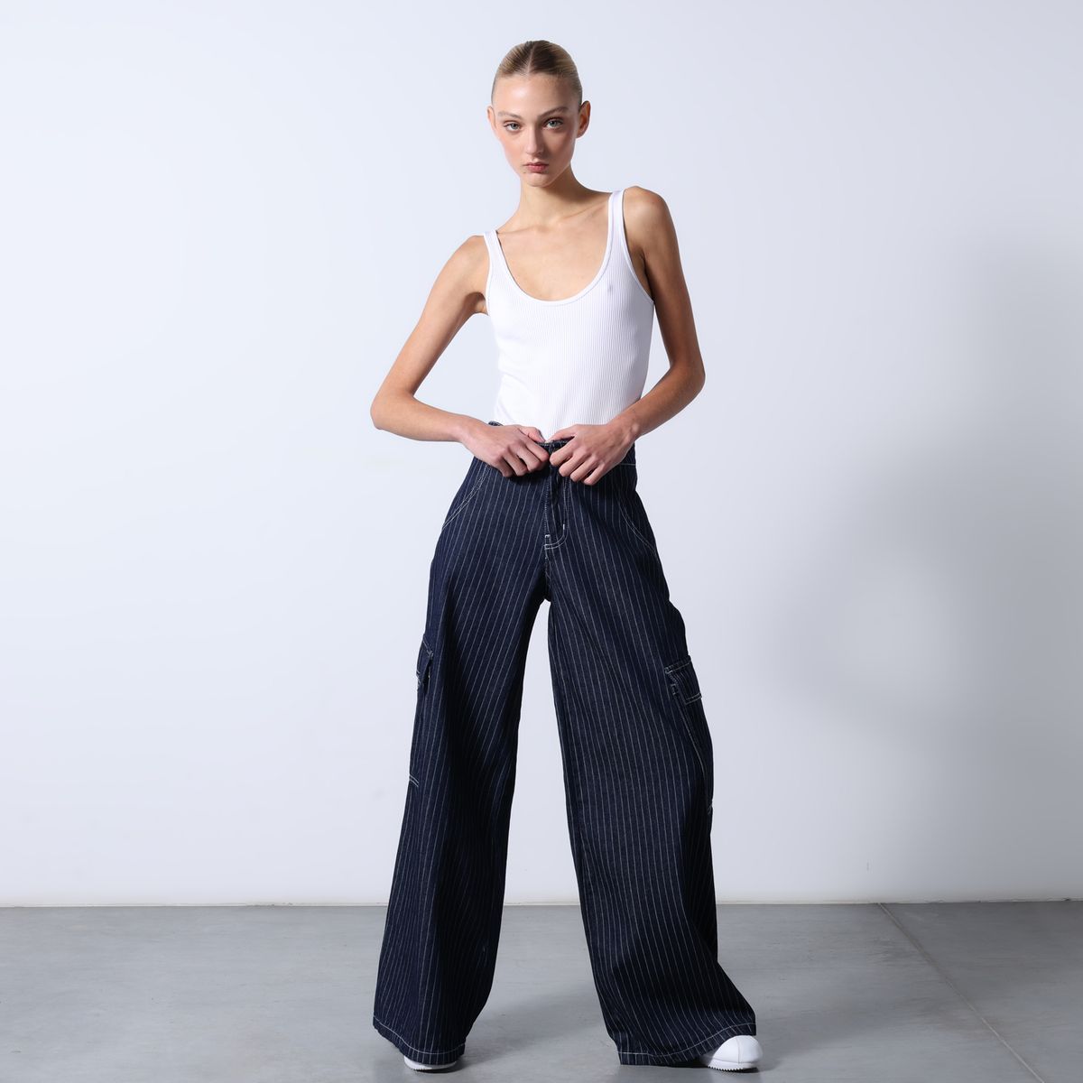 DENIMLAB - Jean Balloon Mujer Tiro medio Denimlab 