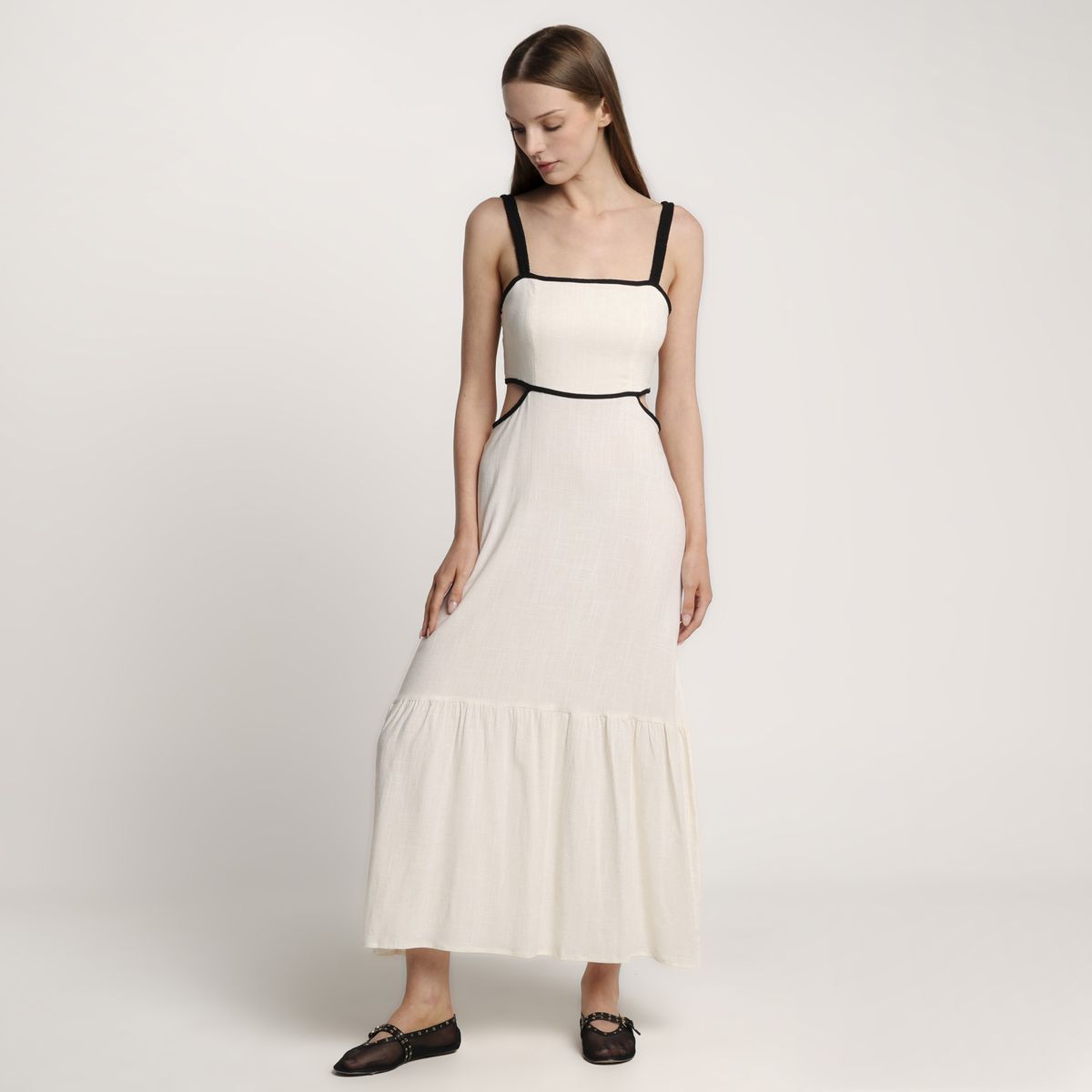 BASEMENT - Vestido Medio Casual Mujer de Algodón Basement 