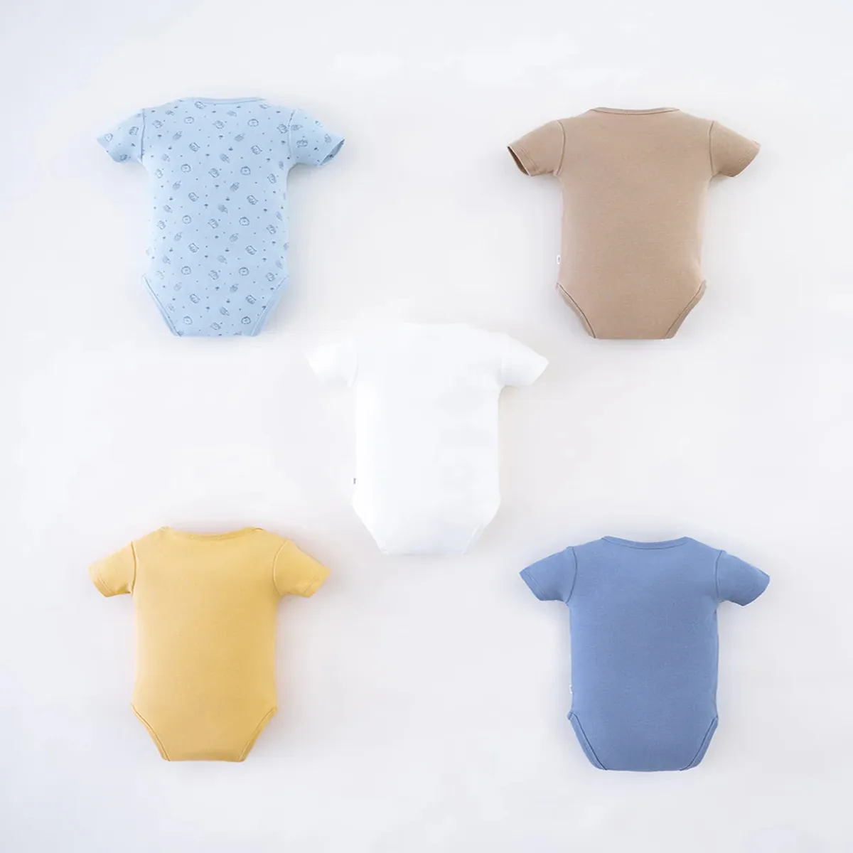 BABY FRESH - Bodie para Bebé Niño Pack de 5 unidades de Algodón Baby Fresh