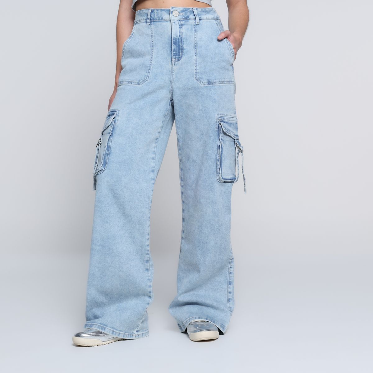 SYBILLA - Jean Cargo Mujer Tiro medio Sybilla 