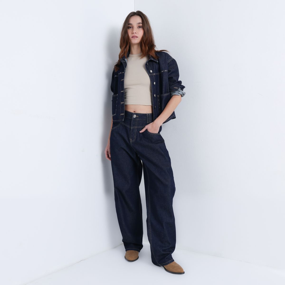 SYBILLA - Jean Wide leg Mujer Tiro medio Sybilla 