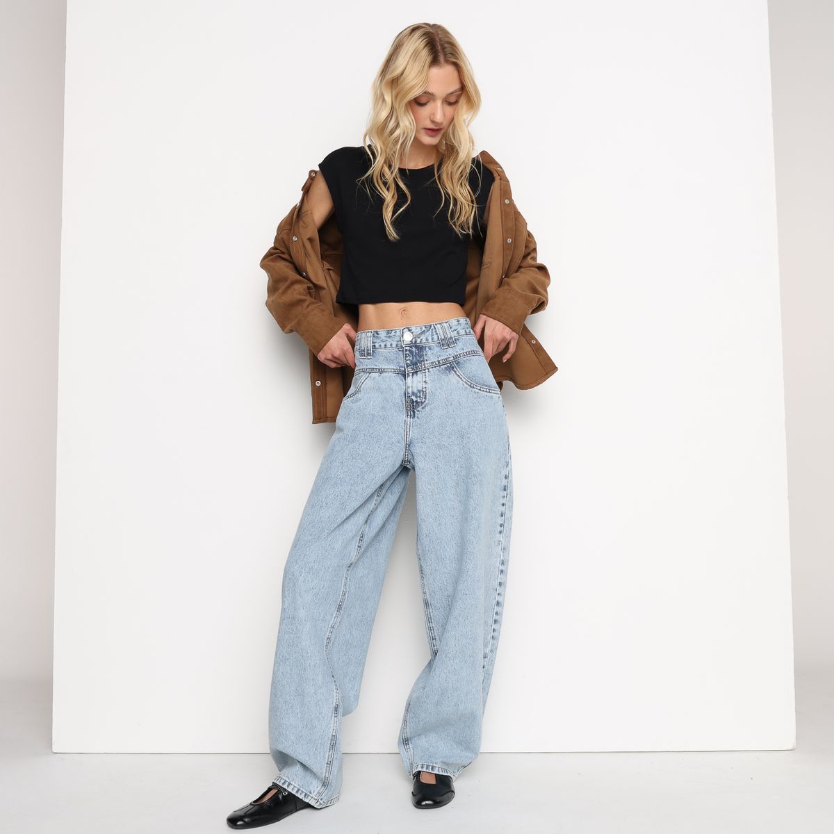 SYBILLA - Jean Wide leg Mujer Tiro medio Sybilla 