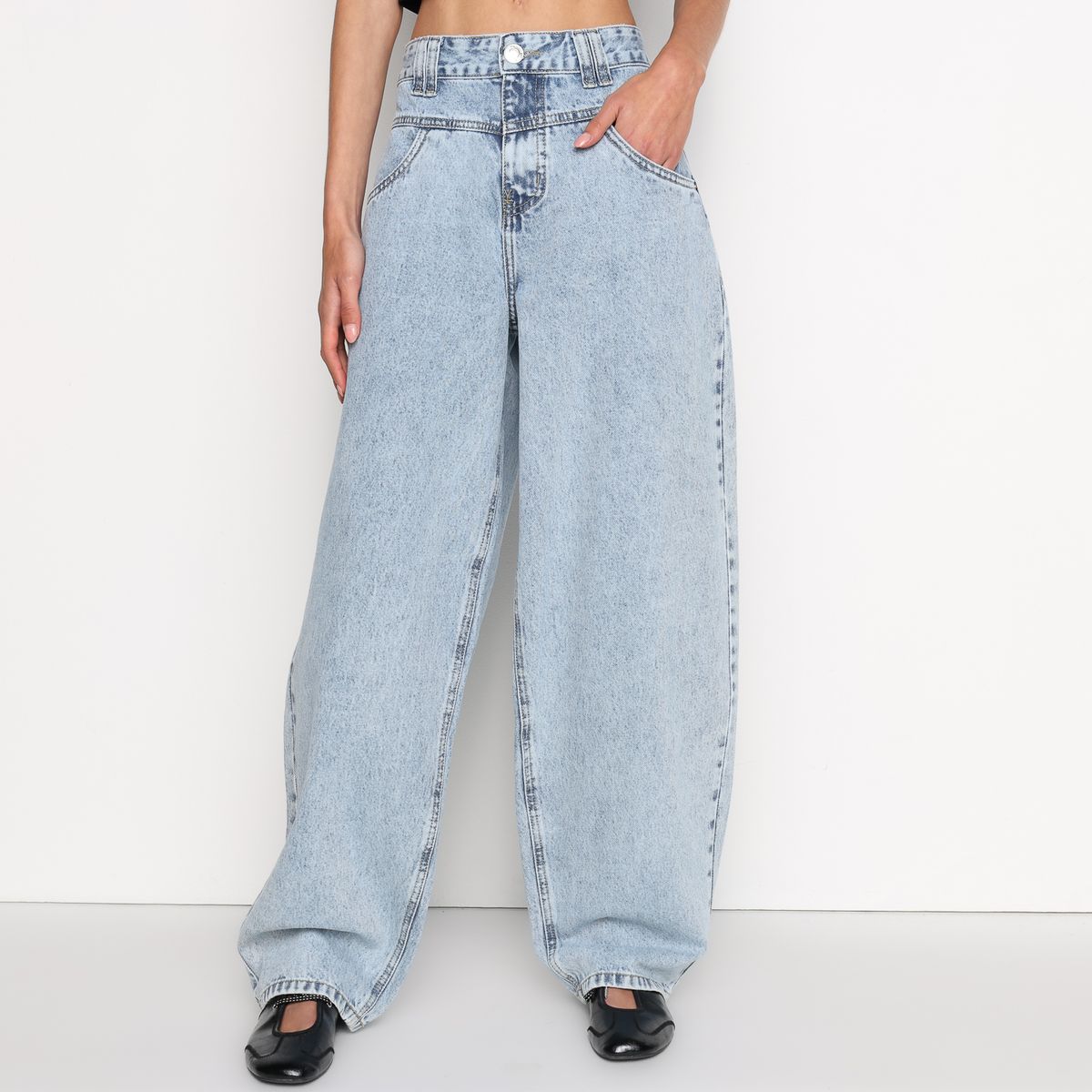 SYBILLA - Jean Wide leg Mujer Tiro medio Sybilla 