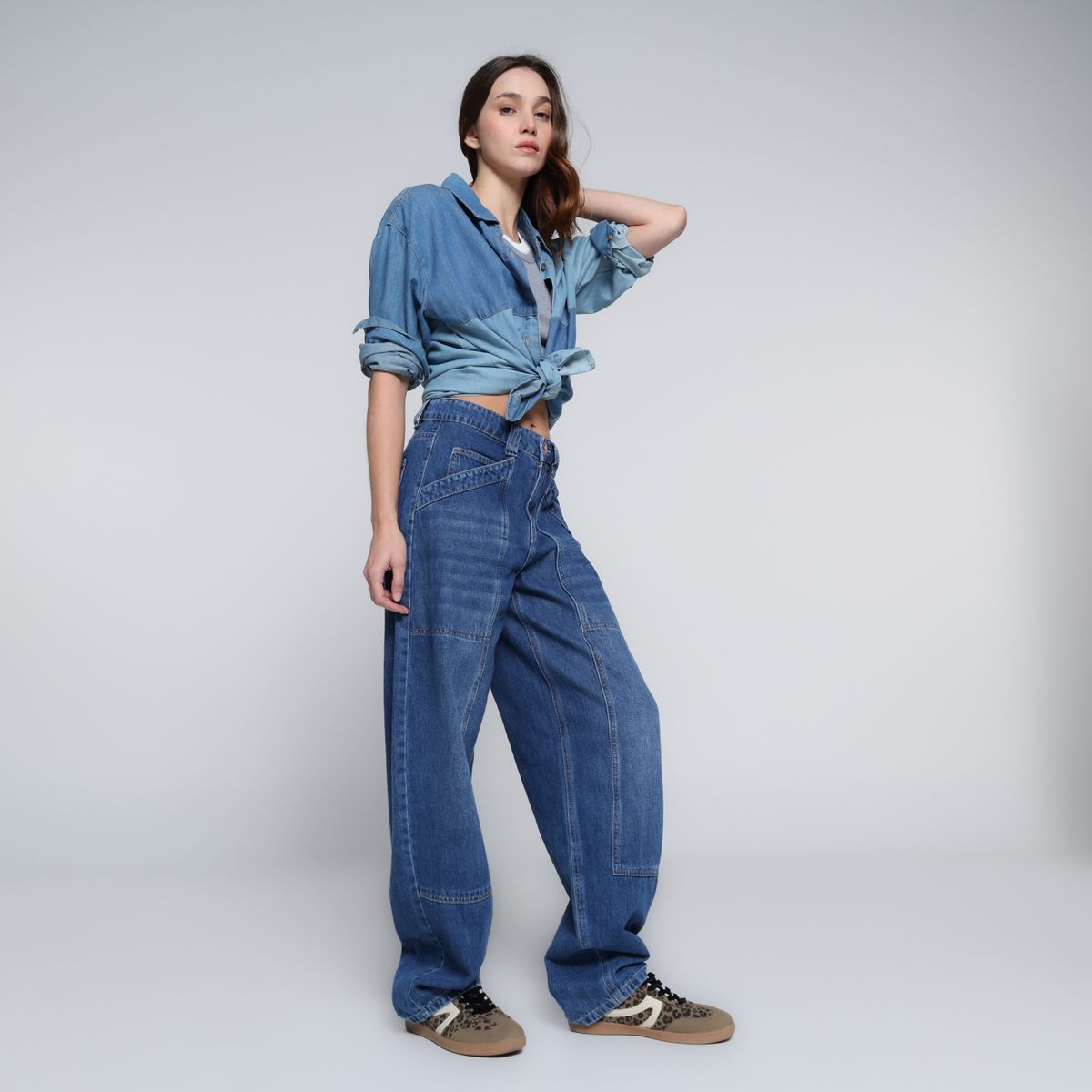 SYBILLA - Jean Balloon Mujer Tiro medio Sybilla 