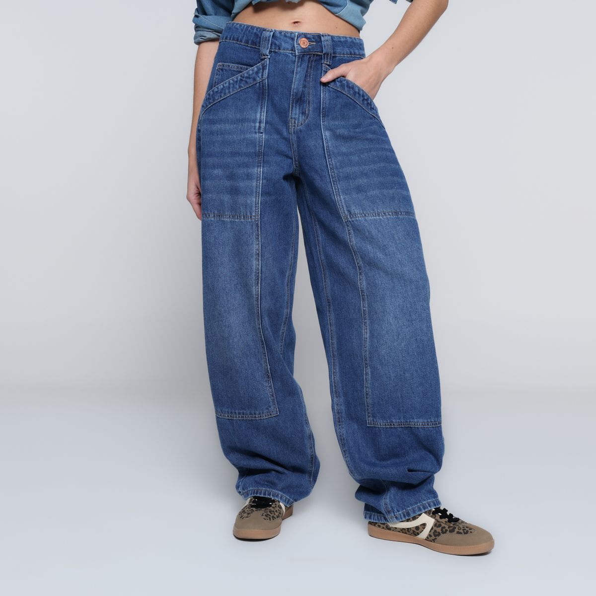 SYBILLA - Jean Balloon Mujer Tiro medio Sybilla 