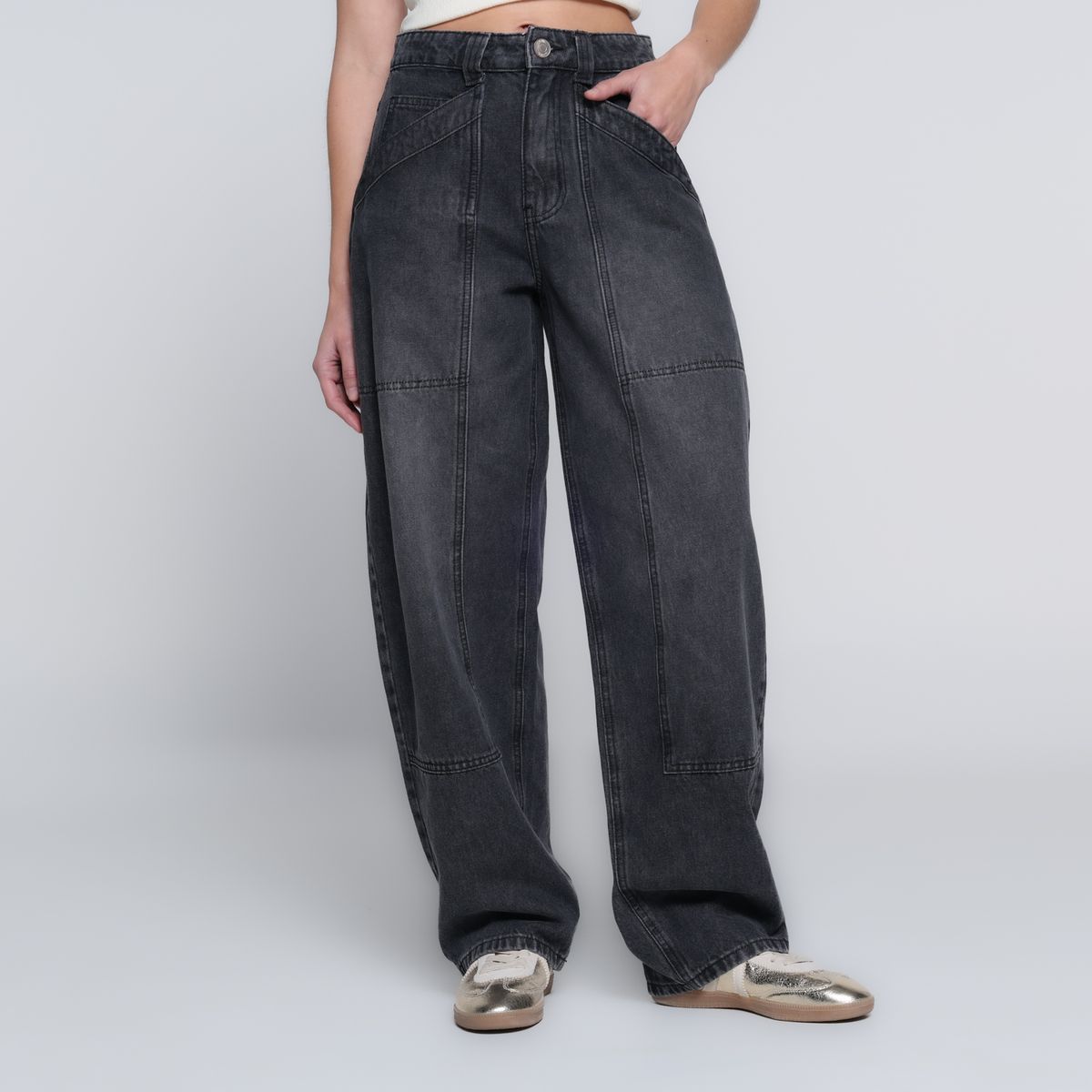 SYBILLA - Jean Balloon Mujer Tiro medio Sybilla 