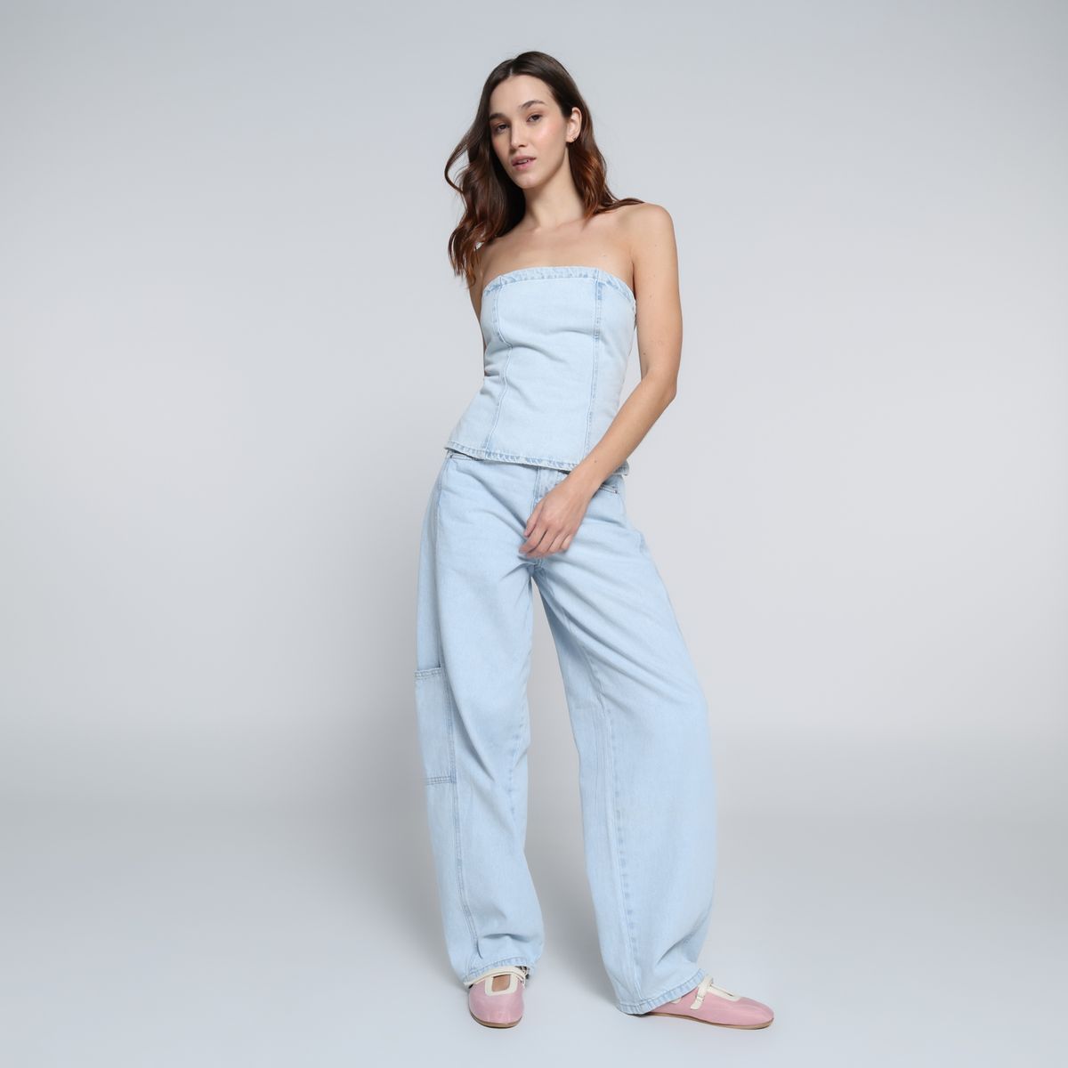 SYBILLA - Jean Wide leg Mujer Tiro medio Sybilla 