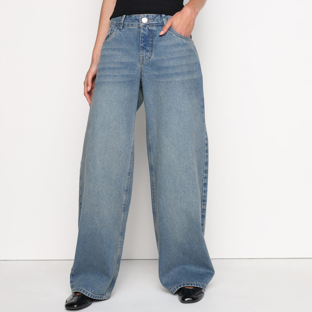 SYBILLA - Jean Wide leg Mujer Tiro medio Sybilla 