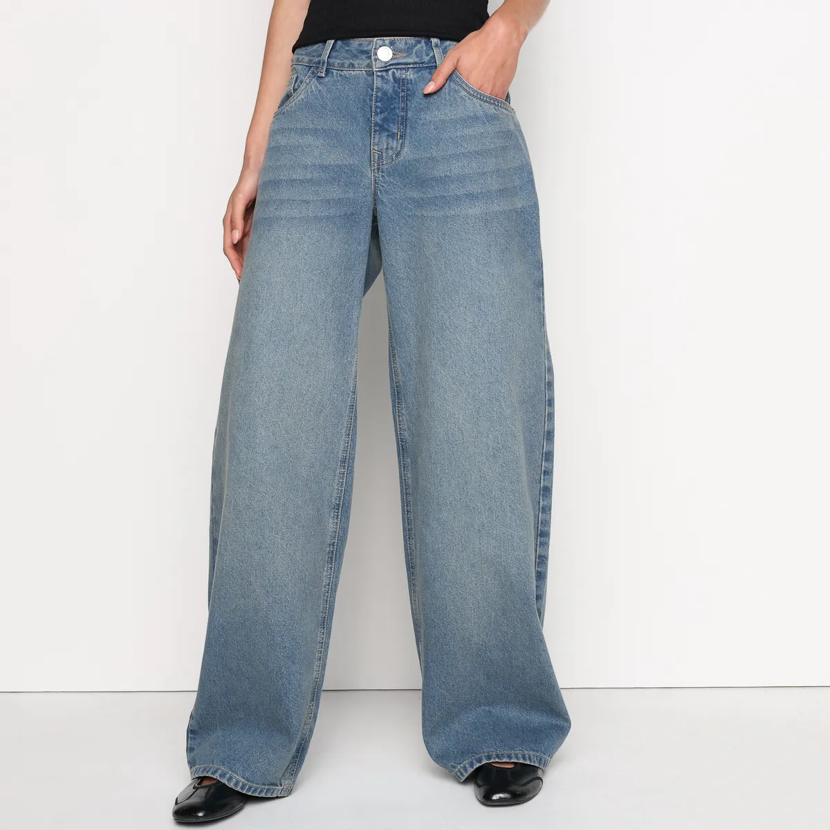 SYBILLA - Jean Wide leg Mujer Tiro medio Sybilla 