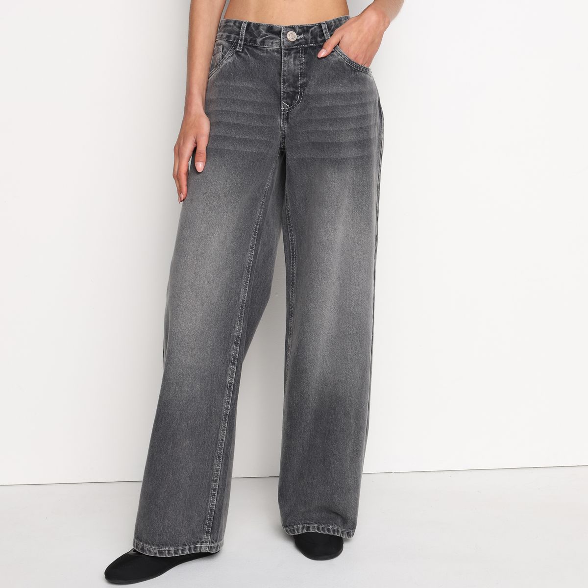 SYBILLA - Jean Wide leg Mujer Tiro medio Sybilla 