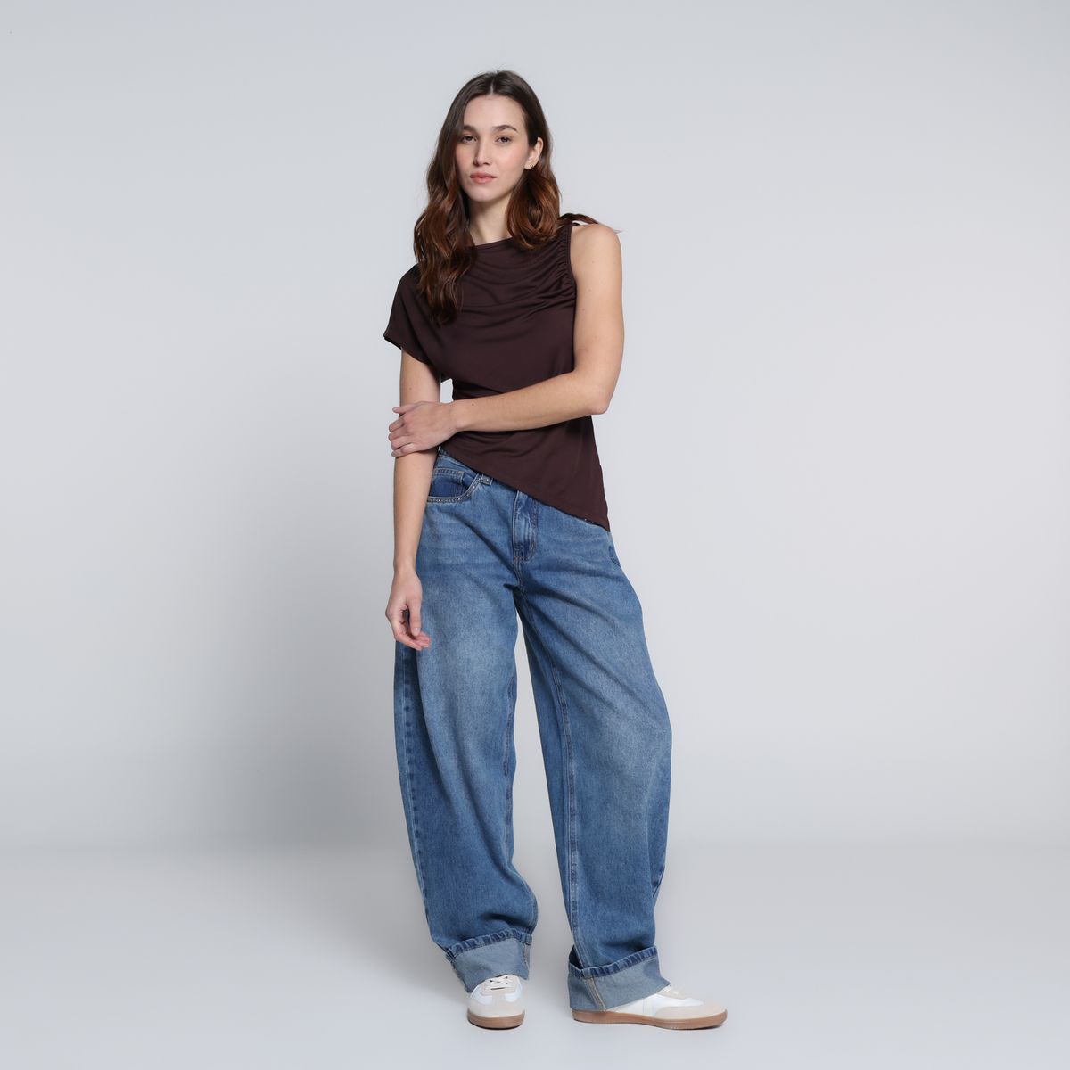 SYBILLA - Jean Balloon Mujer Tiro medio con Taches Sybilla 