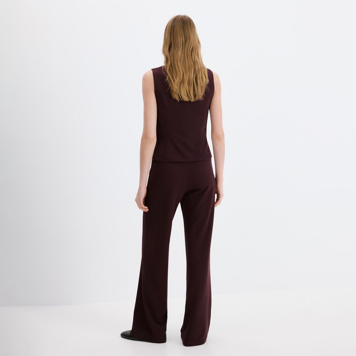 MANGO - Pantalón Recto Mujer Tiro bajo Mango