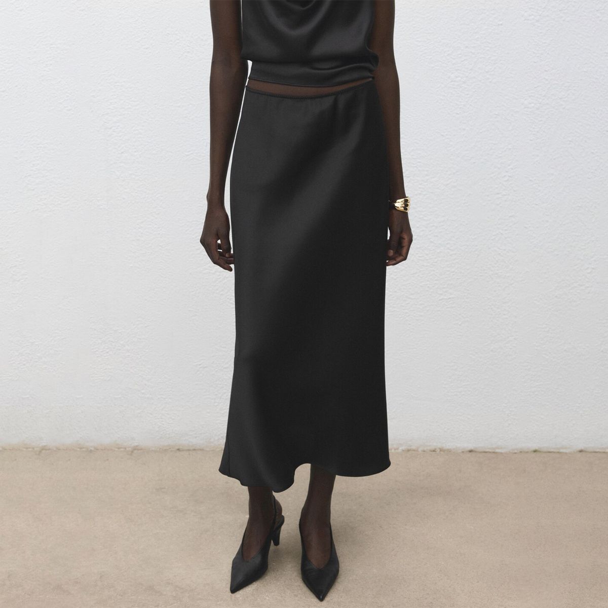 MANGO - Falda Midi Mujer Mango 