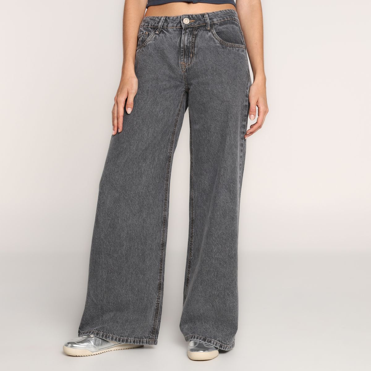 SYBILLA - Jean Super Wide leg Mujer Tiro bajo Sybilla 