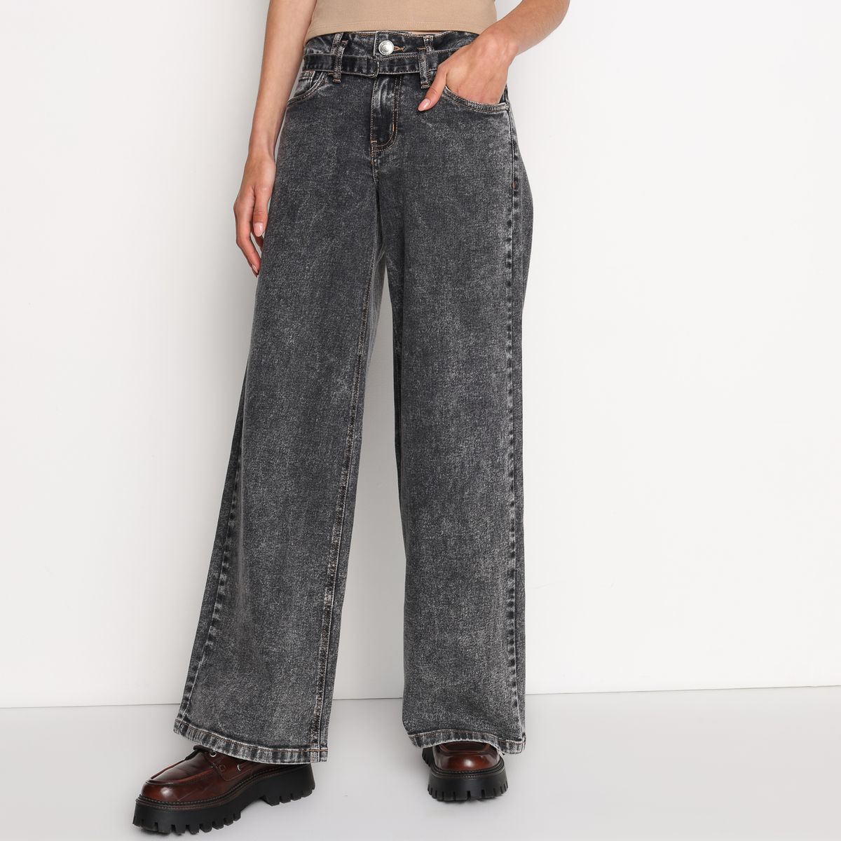 SYBILLA - Jean Wide leg Mujer Tiro medio Sybilla 