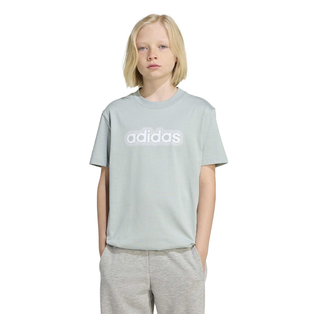ADIDAS - Camiseta Unisex Niño con Logo Manga corta de Algodón Adidas