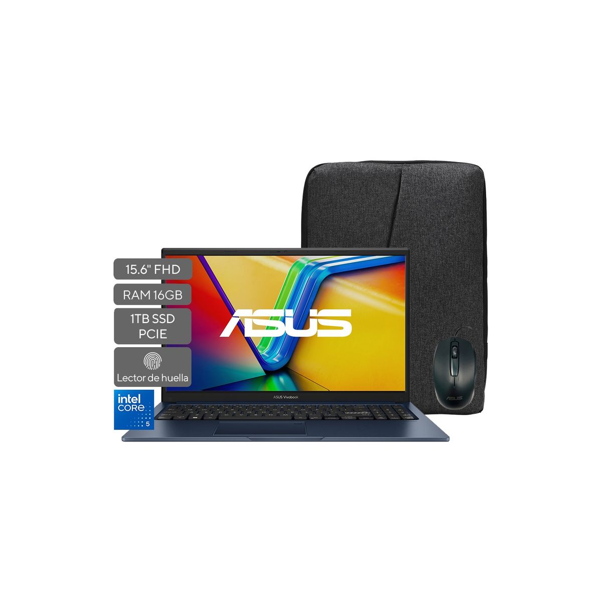 ASUS - Portátil ASUS Vivobook 15 |Intel Core 5 | DDR4 16GB|  1 TB SSD de almacenamiento | Windows 11 |15.6 Pulgadas |X1504VA-BQ3907W |  Computador portátil
