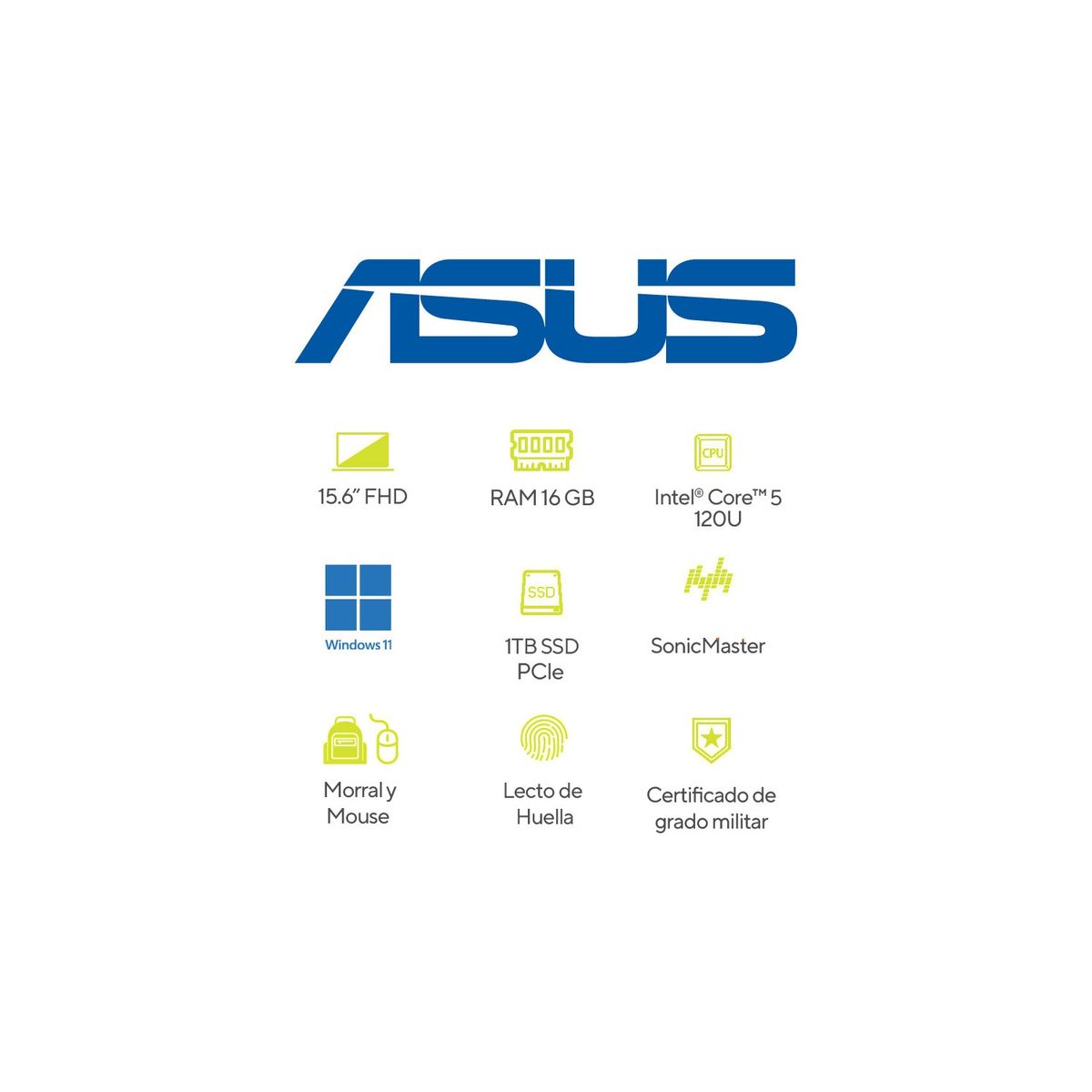 ASUS - Portátil ASUS Vivobook 15 |Intel Core 5 | DDR4 16GB|  1 TB SSD de almacenamiento | Windows 11 |15.6 Pulgadas |X1504VA-BQ3907W |  Computador portátil