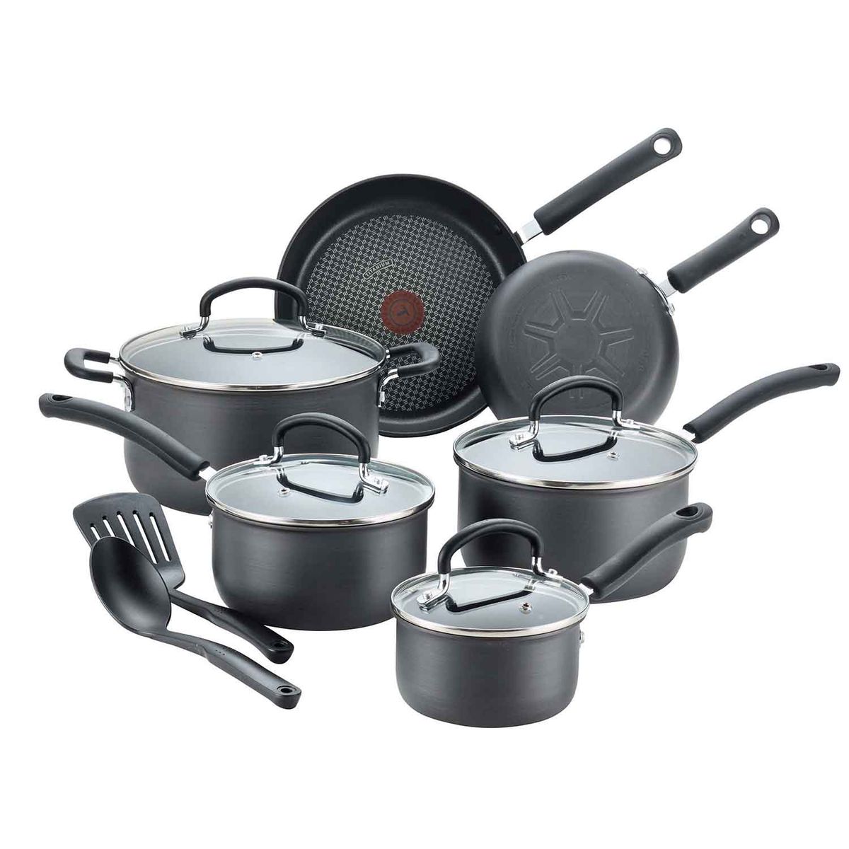 T-FAL - Juego de ollas Tefal: Ultimate Aluminio 12 piezas